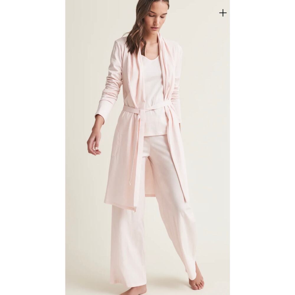 SKIN Organic Pima Cotton Coleen Robe Size 3 in Pearl Pink